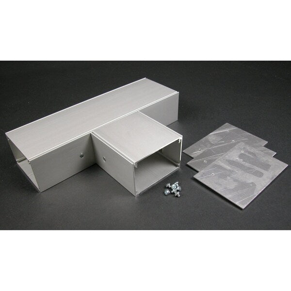 Tee Fitting, Gray, Aluminum