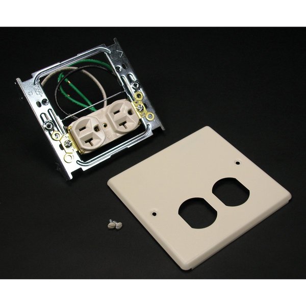 Two-Gang Cover One Duplex Receptacle Ins