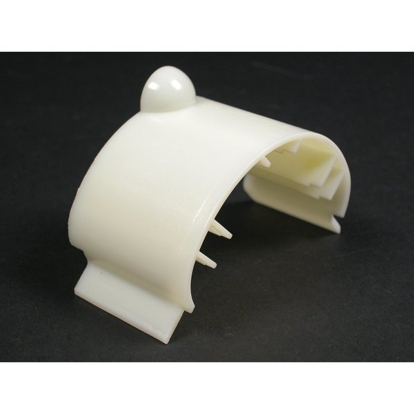 Radiused Insert Fitting, White, Aluminum