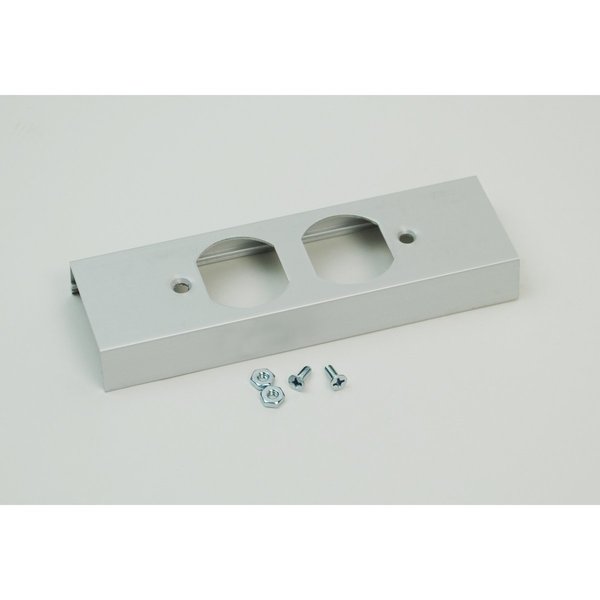 Duplex Cover Plate, Gray, Aluminum