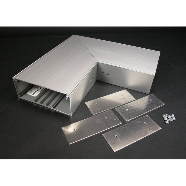 Flat Elbow Fitting, Gray, Aluminum