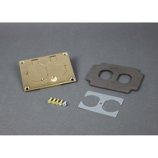 Duplex Cover Plate, Brown, Brass