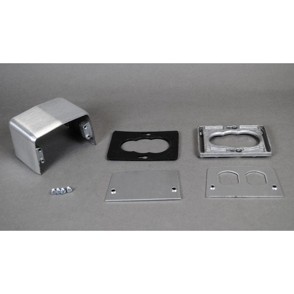 Duplex Service Fitting, Gray, Aluminum