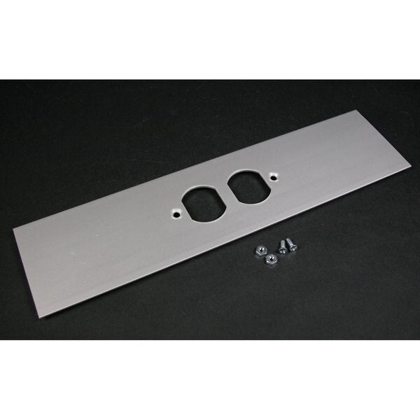 Duplex Cover Plate, Gray, Aluminum