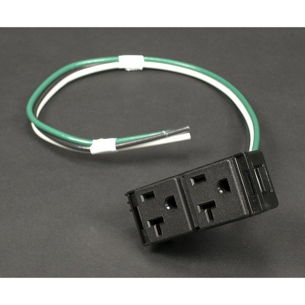 Duplex Receptacle, Black, PVC