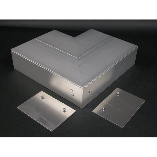 Flat Elbow Fitting, Gray, Aluminum
