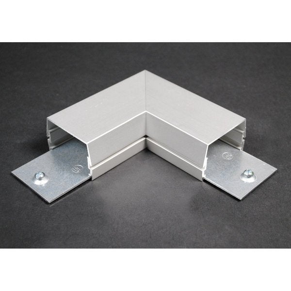 Flat Elbow Fitting, Gray, Aluminum