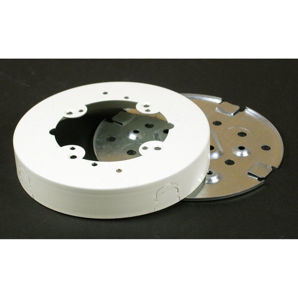 Solid Base Fixture Box Fitting, Wht, Steel