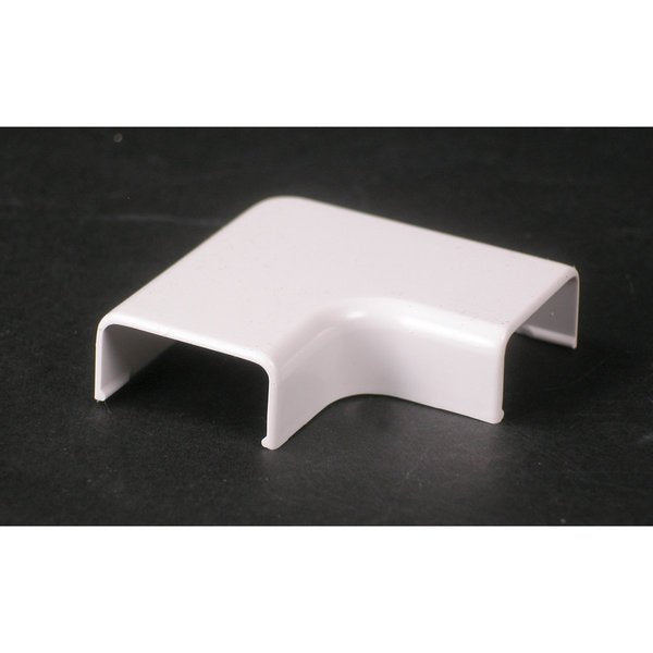 Flat Elbow Fitting, White, PVC