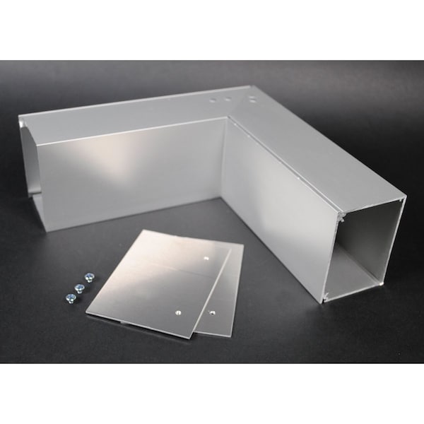 Invertd Internl Elbw Fittng, Gray, Aluminm
