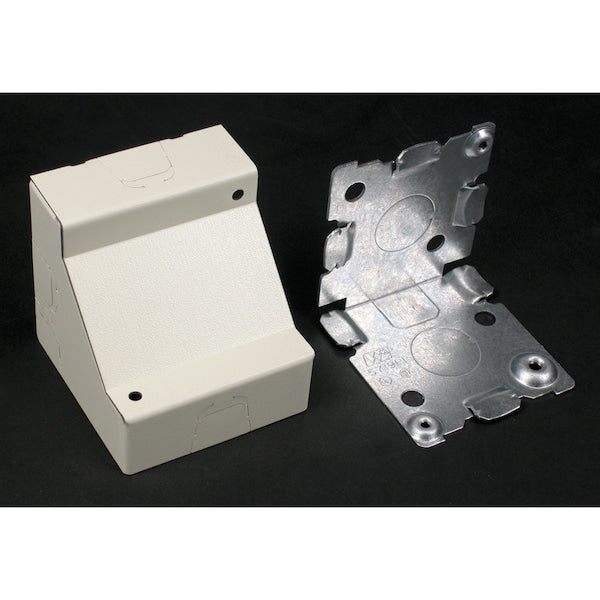 Corner Box Fitting, Ivory, Steel