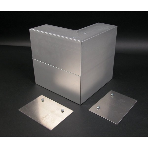 Invertd Internl Elbow Fittng, Gry, Aluminm