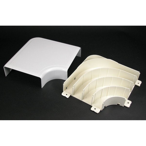 Radiused Flat Elbow Fitting, Ivory, PVC