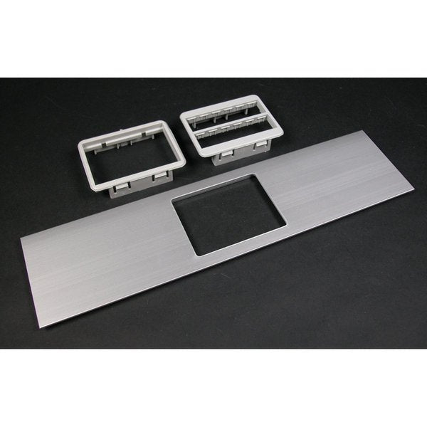 Open Cover Plate, Gray, Aluminum