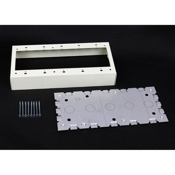 Five Gang Box Fitting, Ivory, Steel
