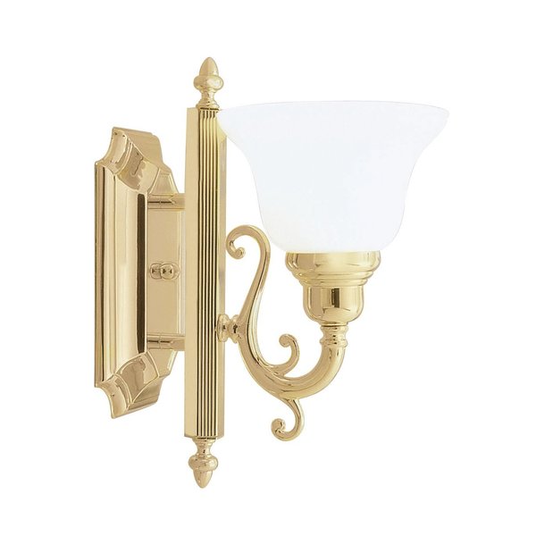 French Regency 1 Light Polished Brass Ba