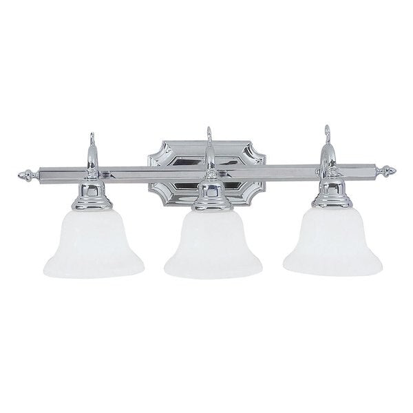 French Regency 3 Light Polished Chrome B