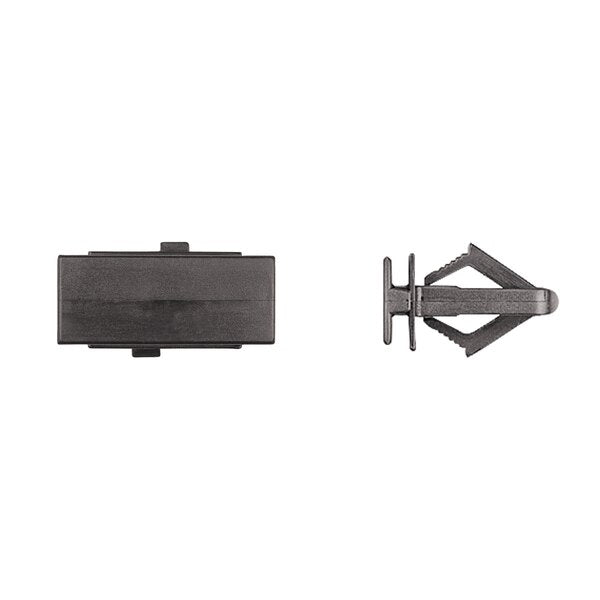 Blk Nyln Fascia Clips 27/32 Stem 1/2X1 3/16 Top Hd PK10