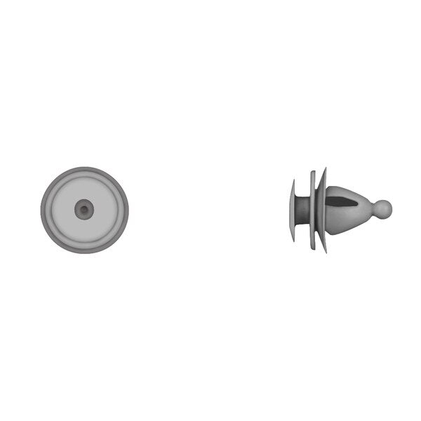 Gray Trim Panel Retainers 10mm Hole 14mm Stem L PK50