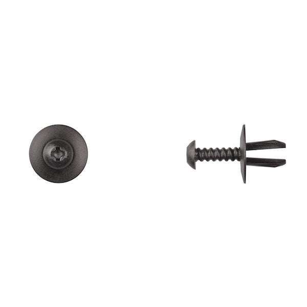 Blk Nyln Phllp Screw Ret 6.3mm Hole Size 11mm Stem L PK15