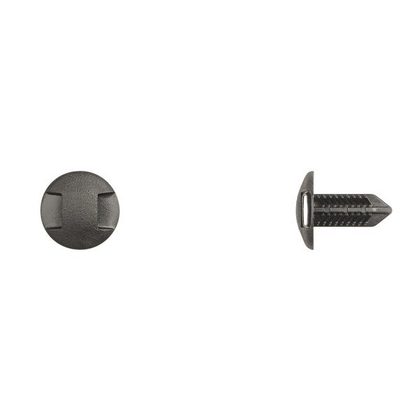 Blk Nyln Luggage Comp Ret 6.5mm Hole 16mm Hd 16mm Stem PK25