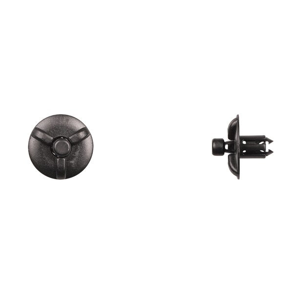 Blk Nyln Push Type Reten 7mm Hole Size 9mm Stem L PK15
