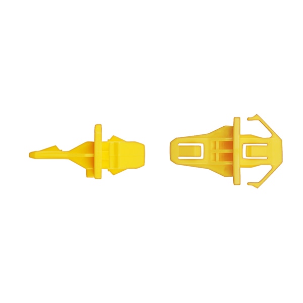 Ylw Nyln Bumper Mldg Clips 19mmX24mm Head 15mm Stem PK15