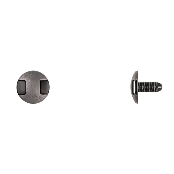 Blk Nyln Bumper Bracket Ret 4.5mm Hole 16mm Hd 12mm Stem PK25