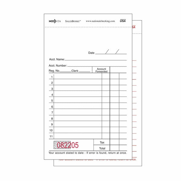 Carbon 11 Line Salesbook 2 Pt, PK5000