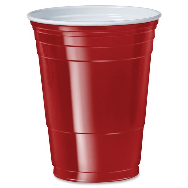 Disposable Cold Cup 16 oz. Red, Plastic, Pk1000