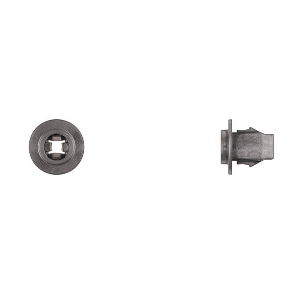 Blk Nyln Screw Grommets 8mmX8mm Hole 12mm Stem Dia PK15