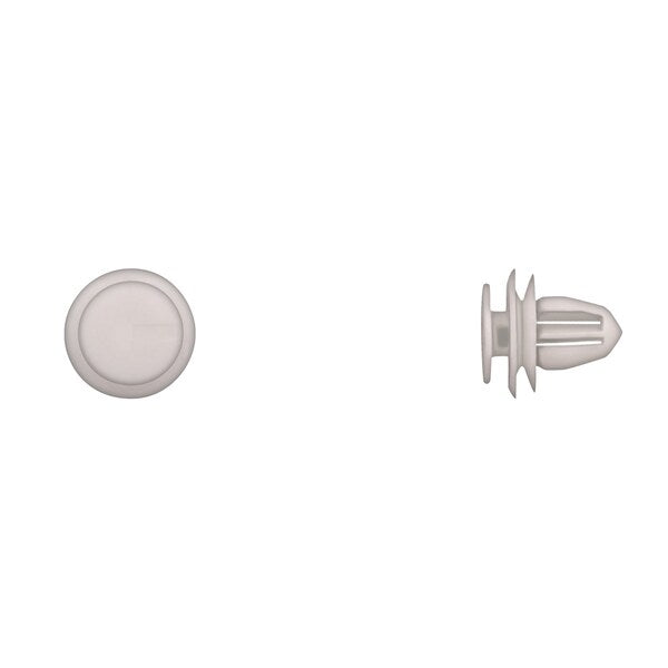 Wht Trim Panel Retainers 9.5mm Hole 11mm Stem L PK25