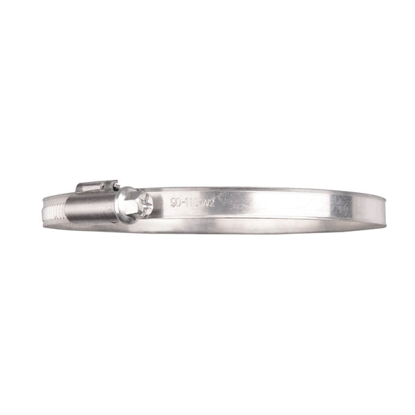 European Style Hose Clamps 80mm -100mm C/R 9mm Band W PK10