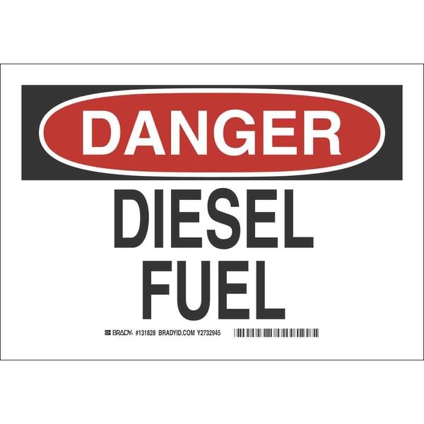 Danger Sign, 10 in H, 14 in W, Plastic, Rectangle, English, 25429