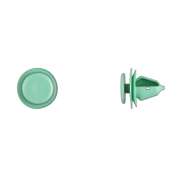 Grn Nyln Trim Retainers 10mm Hole 14mm Stem L PK25