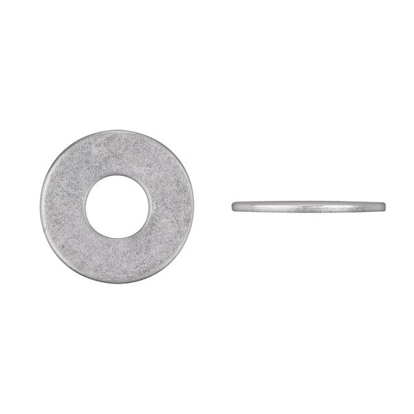 Flat Washer, Fits Bolt Size 7/16 in Bright Zinc Plated Finish