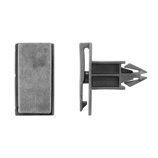 Blk Nyln Rocker Mldg Clips 11mm Hole Size 33mm Stem L PK15