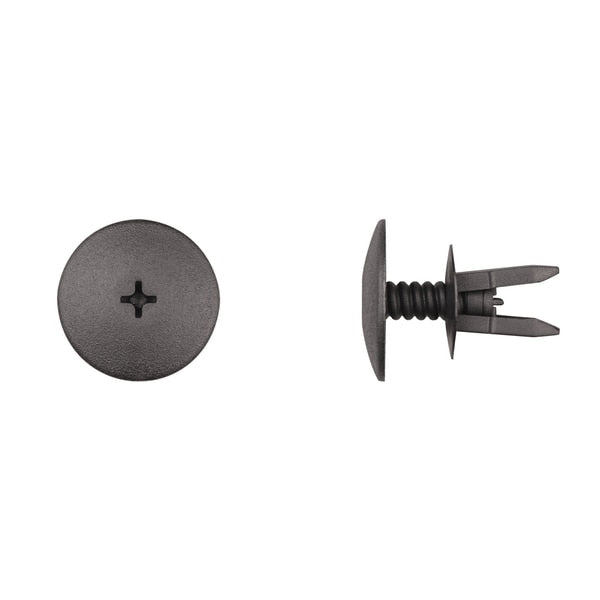 Blk Nyln Phllp Screw Ret 8mm Hole Size 15mm Stem L PK25