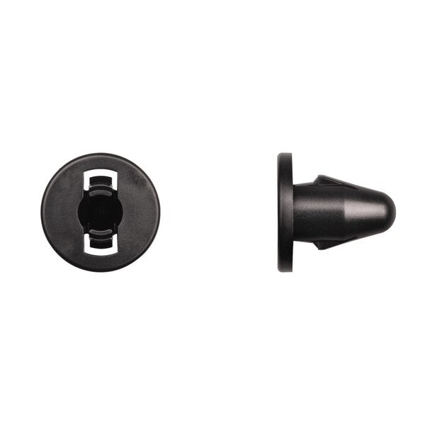 Blk Nyln Bumper Grommet 13mm Hole Size 21mm Stem L PK10