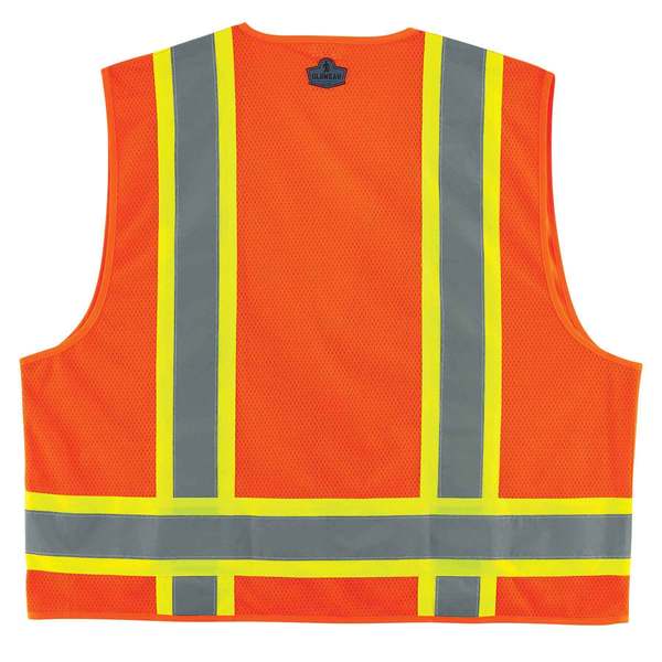 Two-Tone Surveyors Vest, Orange, 2XL/3XL