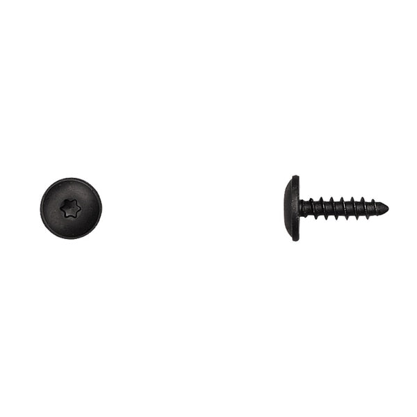 Blk Torx Truss Head Screws 5-2.12X19mm T25 Drive Size PK25