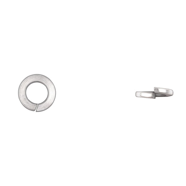 Split Lock Washer, Fits Bolt Size 3/8 in Bright Zinc Plated Finish