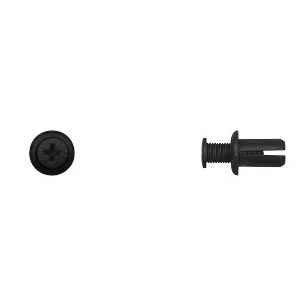 Blk Nyln Phil. Screw Ret 8mm Hole 13mm Flange 13 Stem PK25