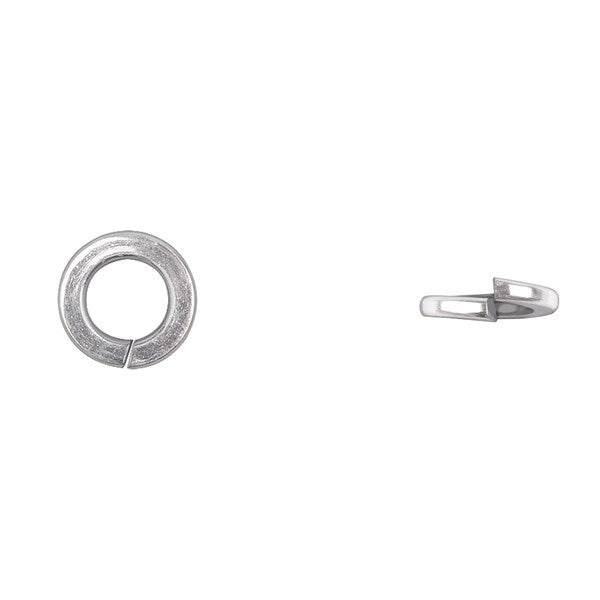 Split Lock Washer, Fits Bolt Size 7/16 in Bright Zinc Plated Finish