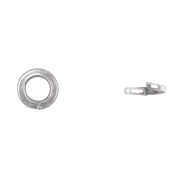 Split Lock Washer, Fits Bolt Size 7/16 in Bright Zinc Plated Finish