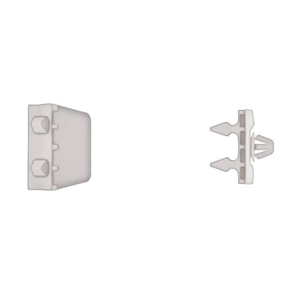 Wht Front/Rear Door Clips 7mm Hole Size 7mm Stem L PK25