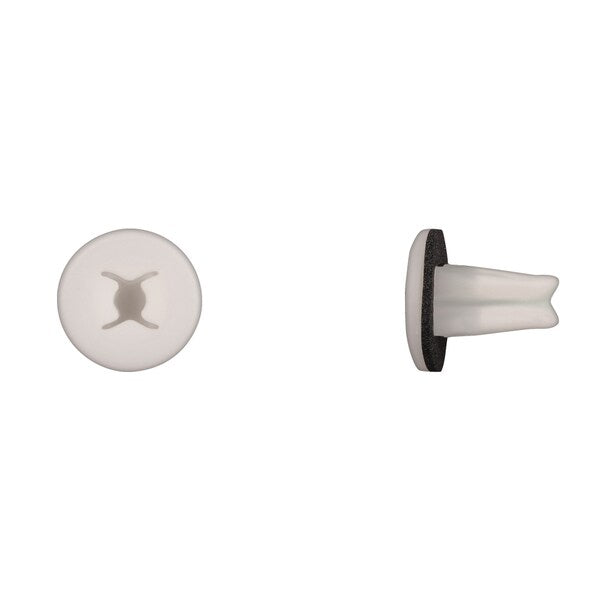 Wht Nyln Screw Grommet 12 Screw Size18mm Stem L PK15
