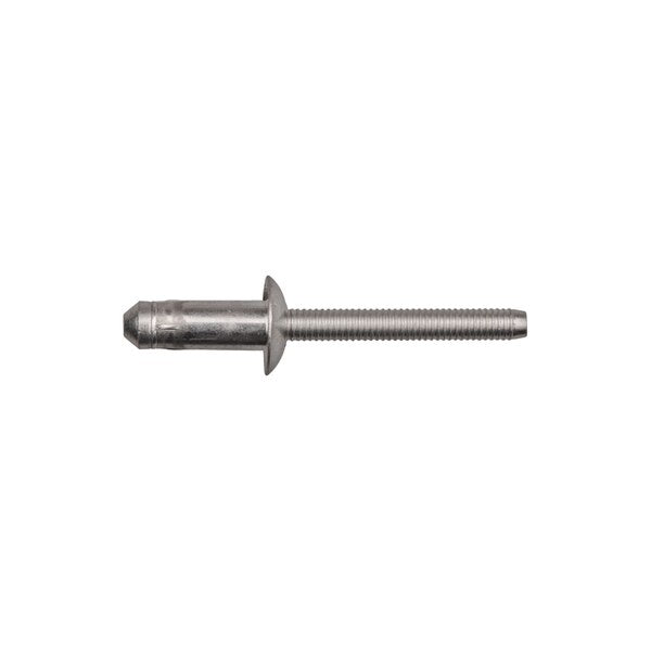 Blind Rivet, Flanged Head, 1/4 in Dia., Steel Body