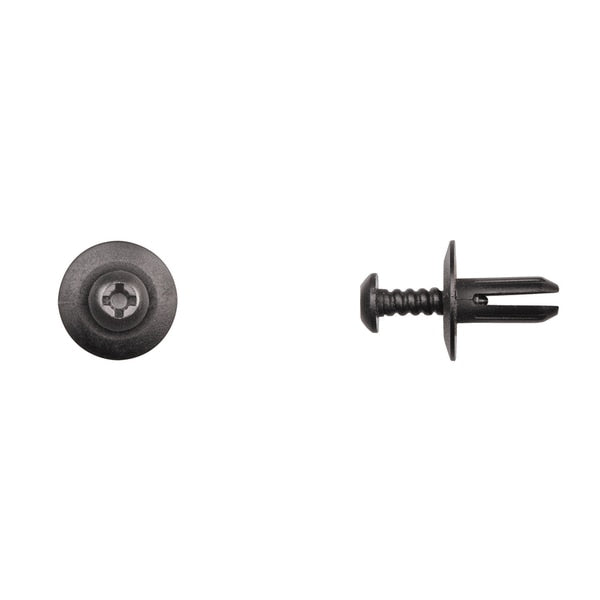 Blk Nyln Phllp Screw Ret 6mm Hole Size 15mm Stem L PK10