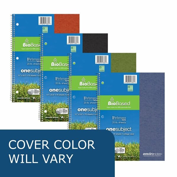 Case of Environotes Recycled 1 Subject Spiral Notebook, College Ruled, 11